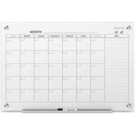 QUARTET Board, Calendar, Glass, 3X2 QRTGC3624F